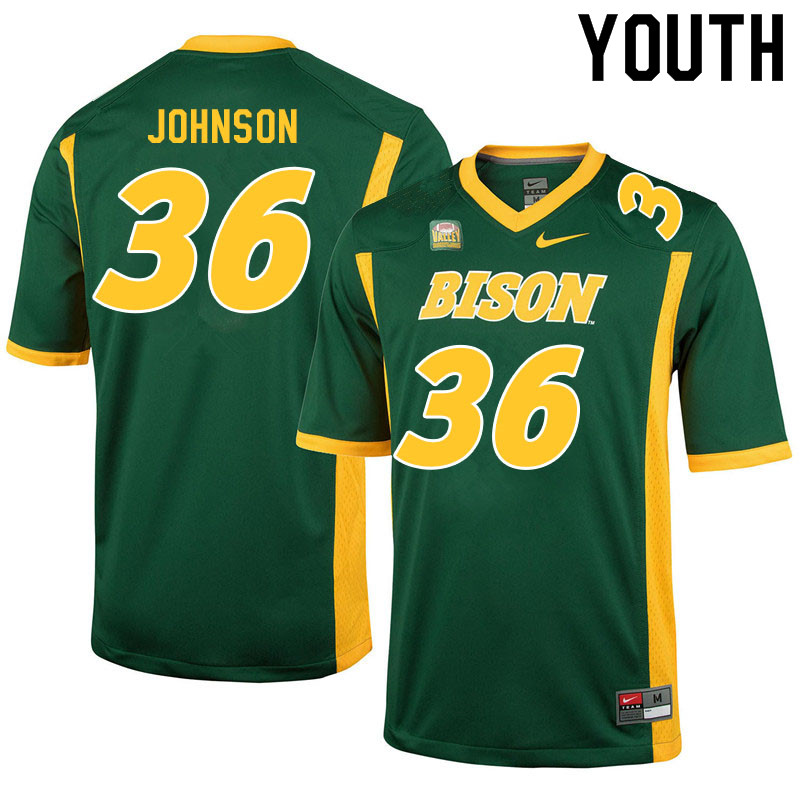 Youth #36 Owen Johnson North Dakota State Bison College Football Jerseys Sale-Green